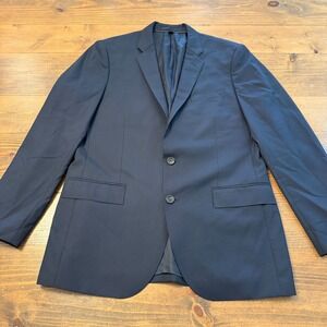 J Crew Mens 42L Ludlow Loro Piana Super 120s Wool Sport Coat Navy Blue Blazer